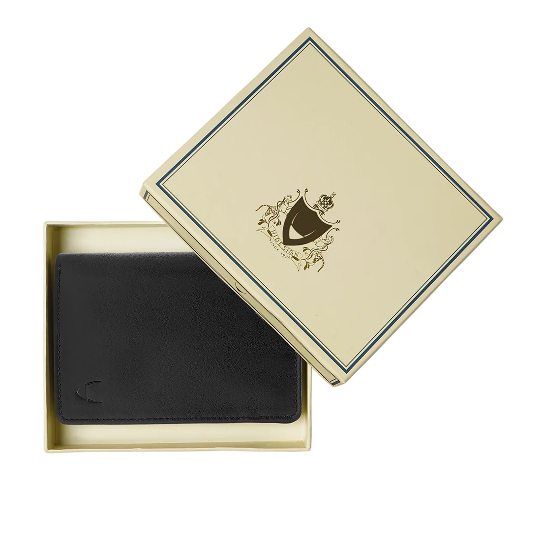 13 Black Leather Bi-Fold Wallet - Image 9