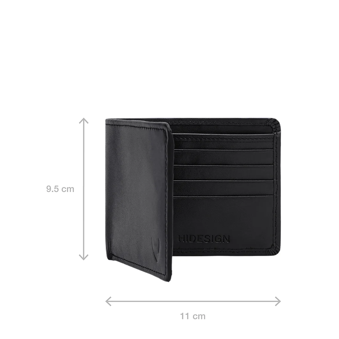 17 Black Leather Bi-Fold Wallet - Image 7