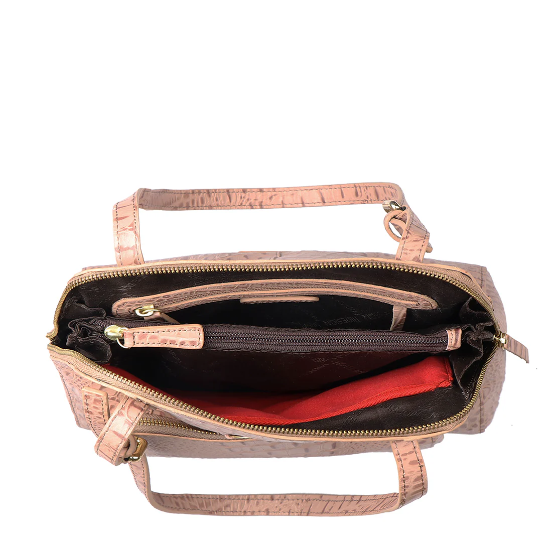 109 01 Pink Leather Tote Bag - Image 7