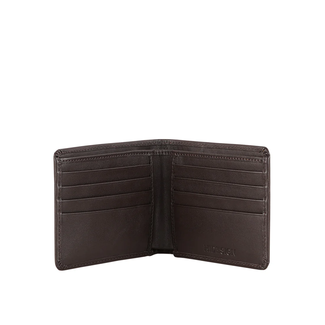 17 Brown Leather Bi-Fold Wallet - Image 4