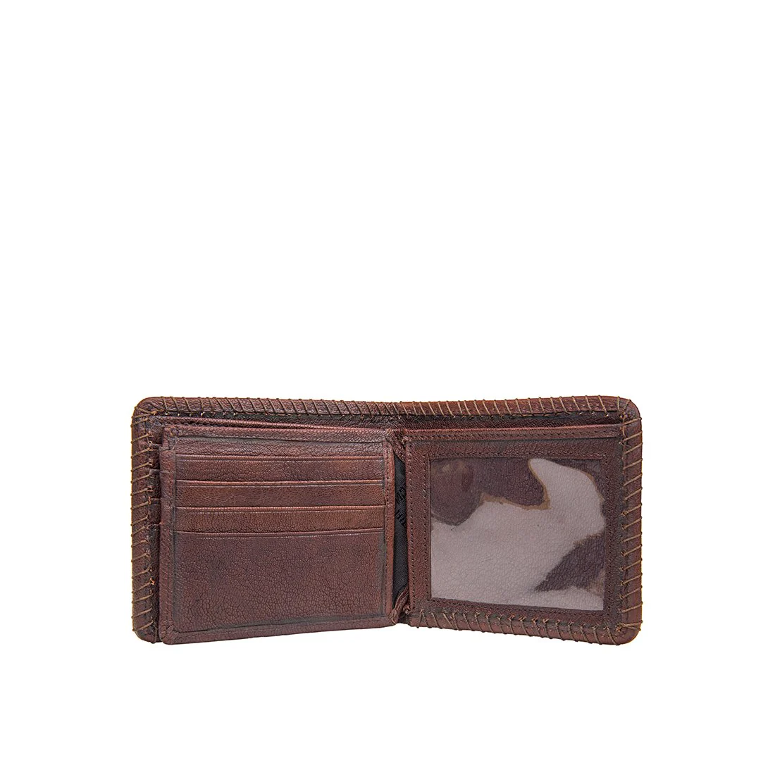 247-2020  Brown Leather Bi-Fold Wallet - Image 5