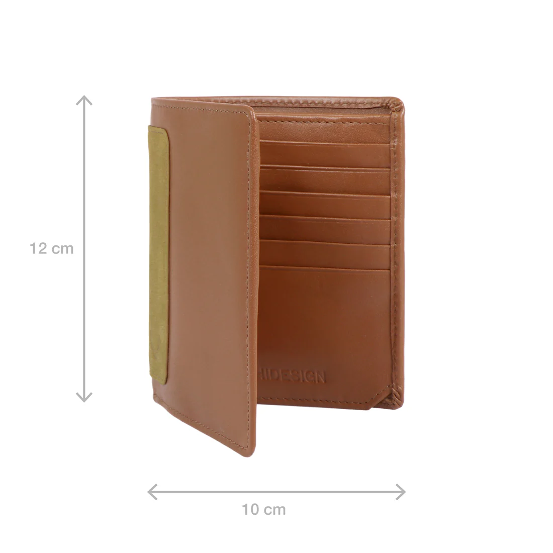 253-L015  Tan Leather Bi-Fold Wallet - Image 3
