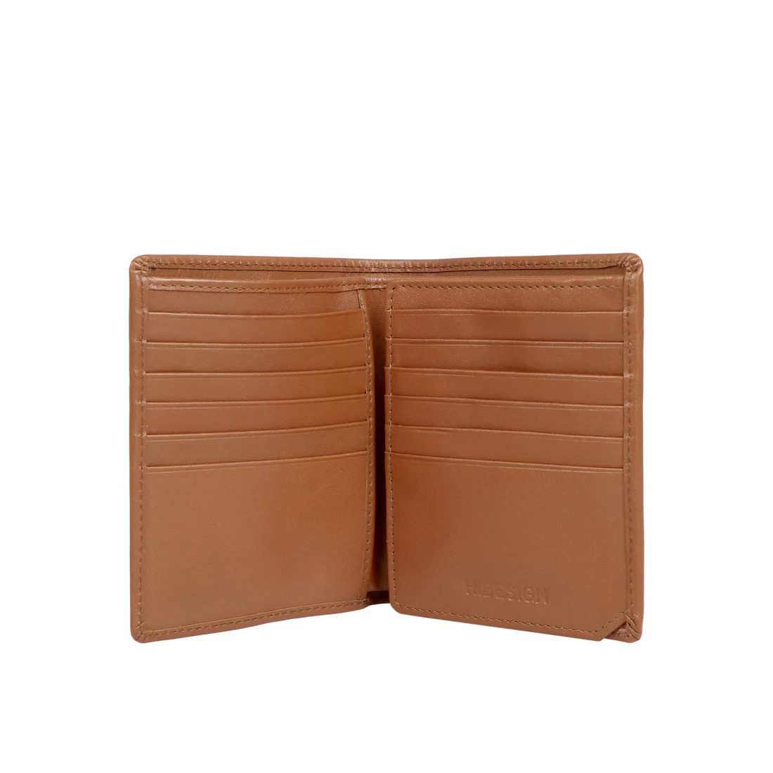 253-L015  Tan Leather Bi-Fold Wallet - Image 4