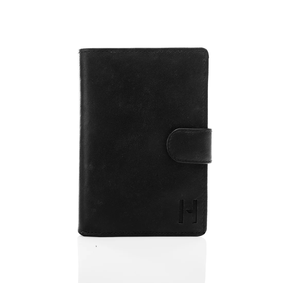 254-Ph Black Leather Passport Holder