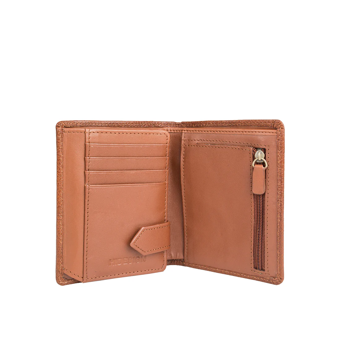 258-L108F  Tan Leather Bi-Fold Wallet - Image 2