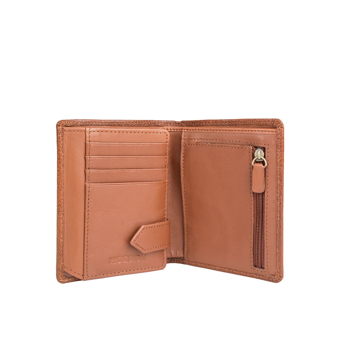 258-L108F  Tan Leather Bi-Fold Wallet - Image 2