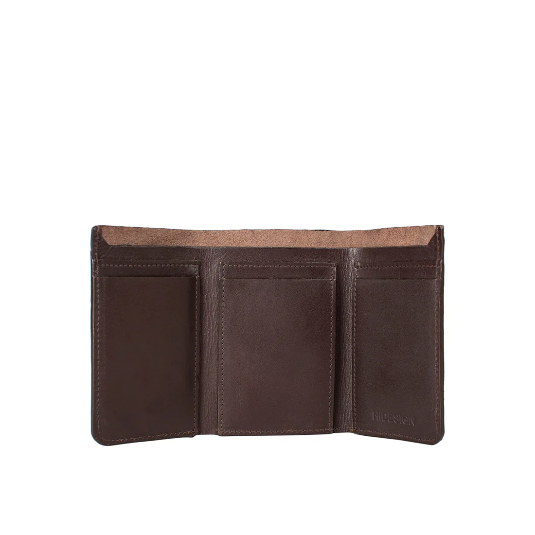 271-Tf Brown Leather Trifold Wallet - Image 2