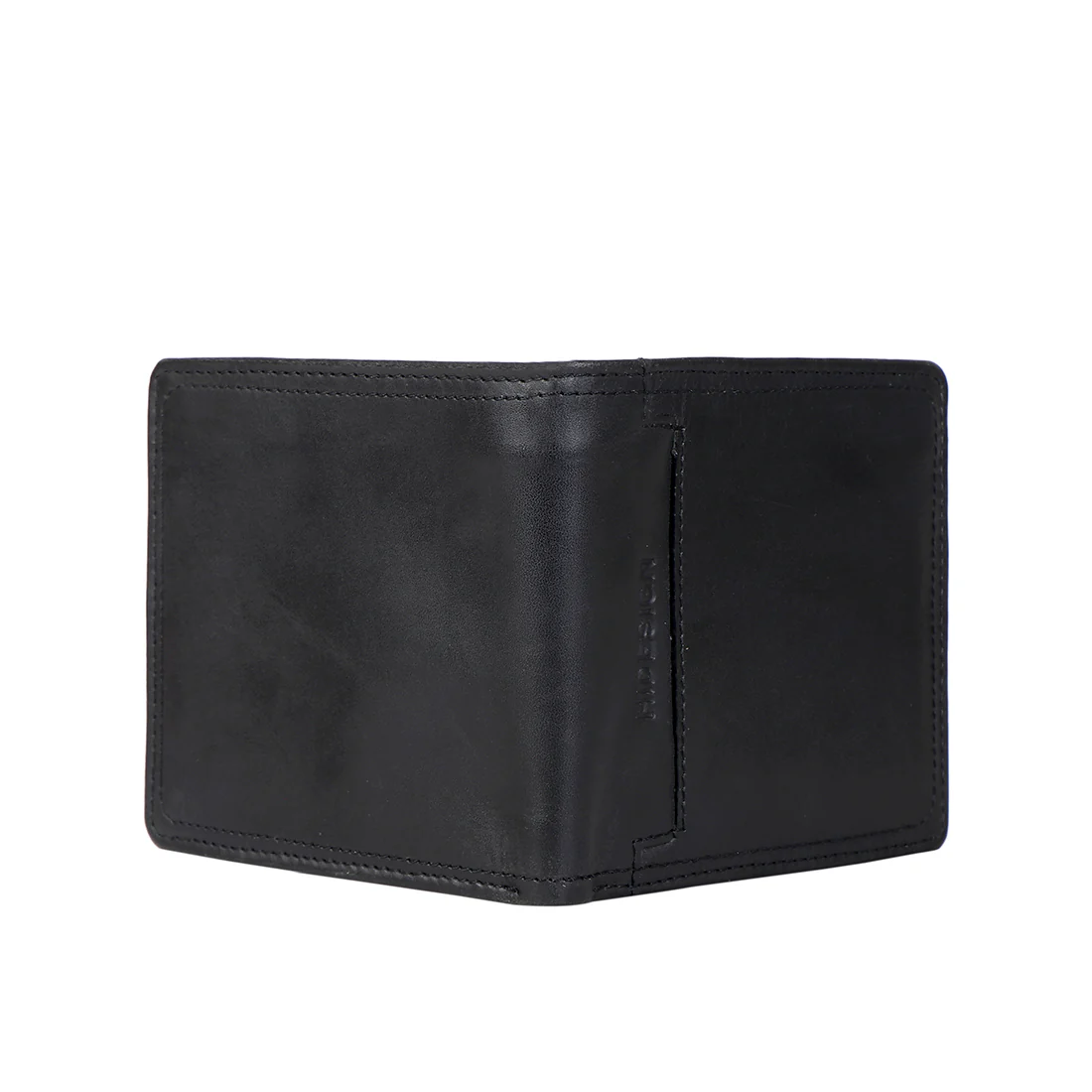 282-017 Black Leather Bi-Fold Wallet - Image 4