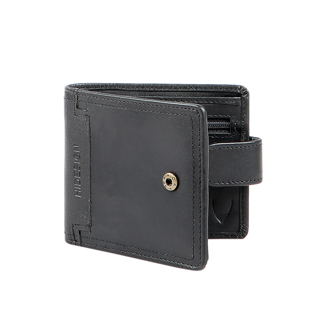 282-L103F Black Leather Bi-Fold Wallet - Image 2