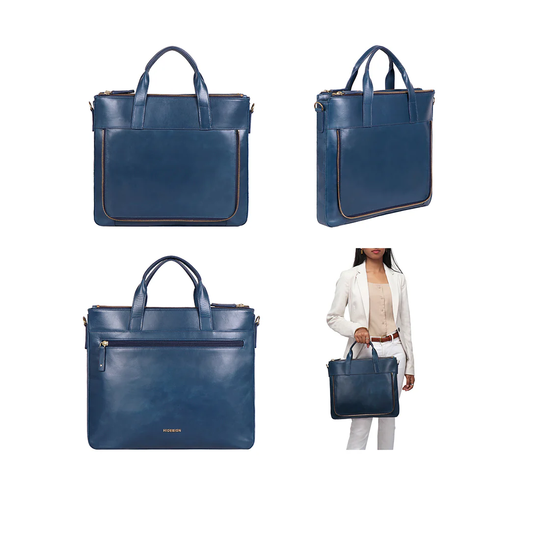 3 Musketeers 03 Blue Leather Satchel - Image 8