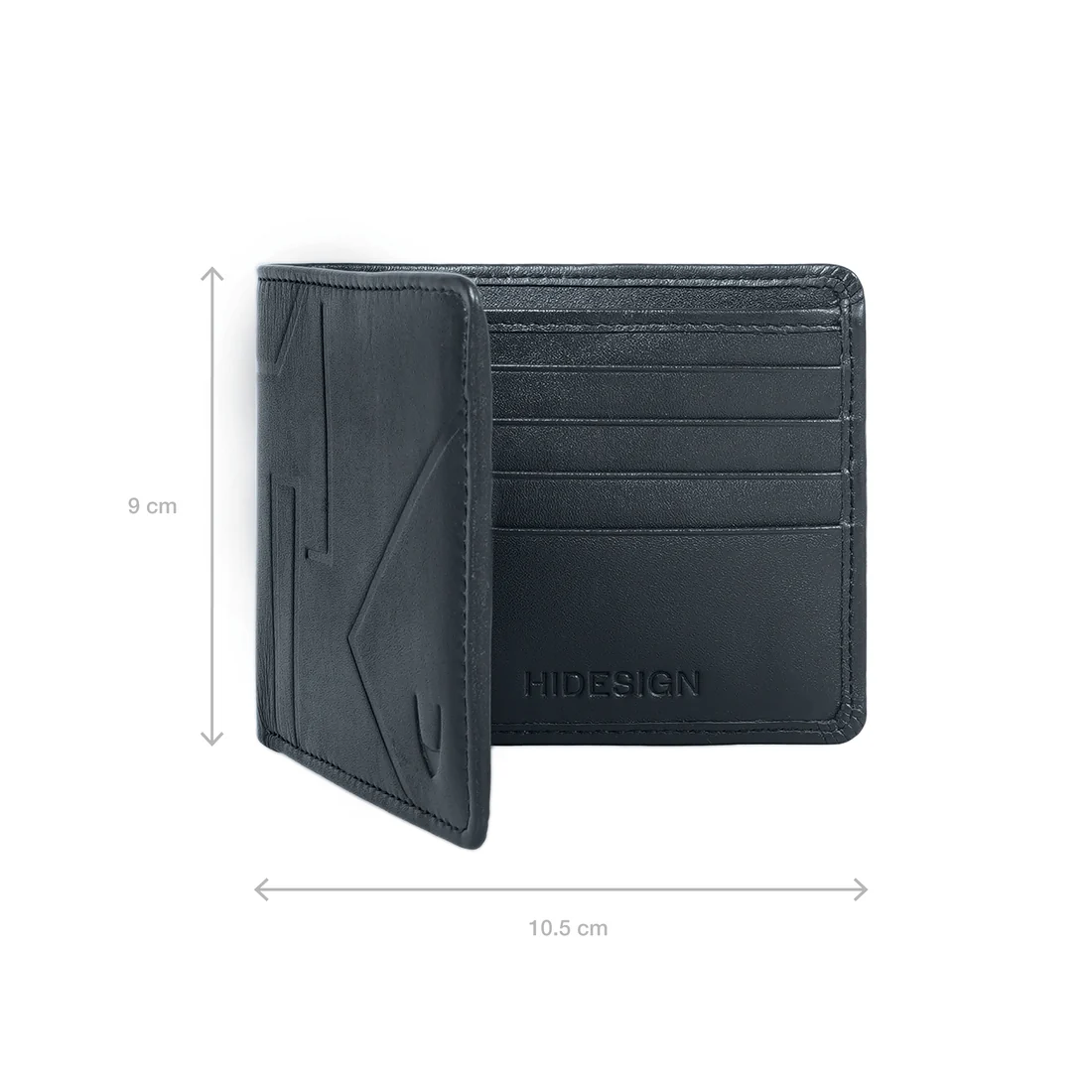 300-017 Blue Leather Bi-Fold Wallet - Image 6