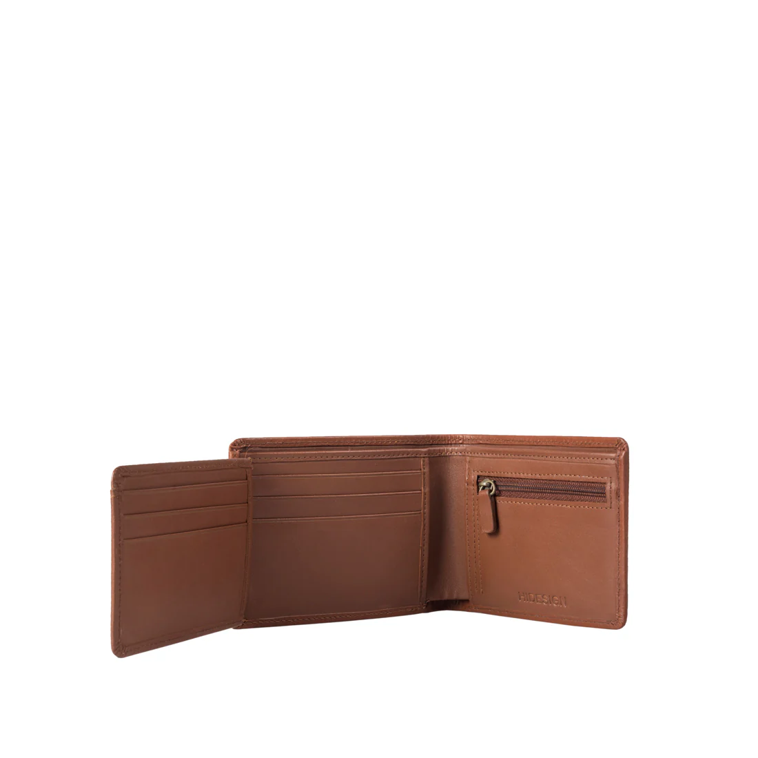 300-L103F  Tan Leather Bi-Fold Wallet - Image 3