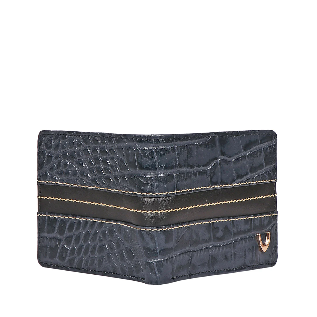 311-490 Sb Blue Leather Bi-Fold Wallet - Image 5
