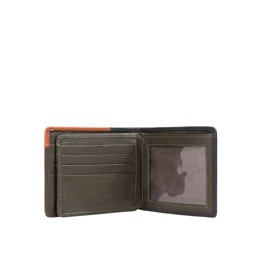 312-2020  Black Leather Bi-Fold Wallet - Image 3