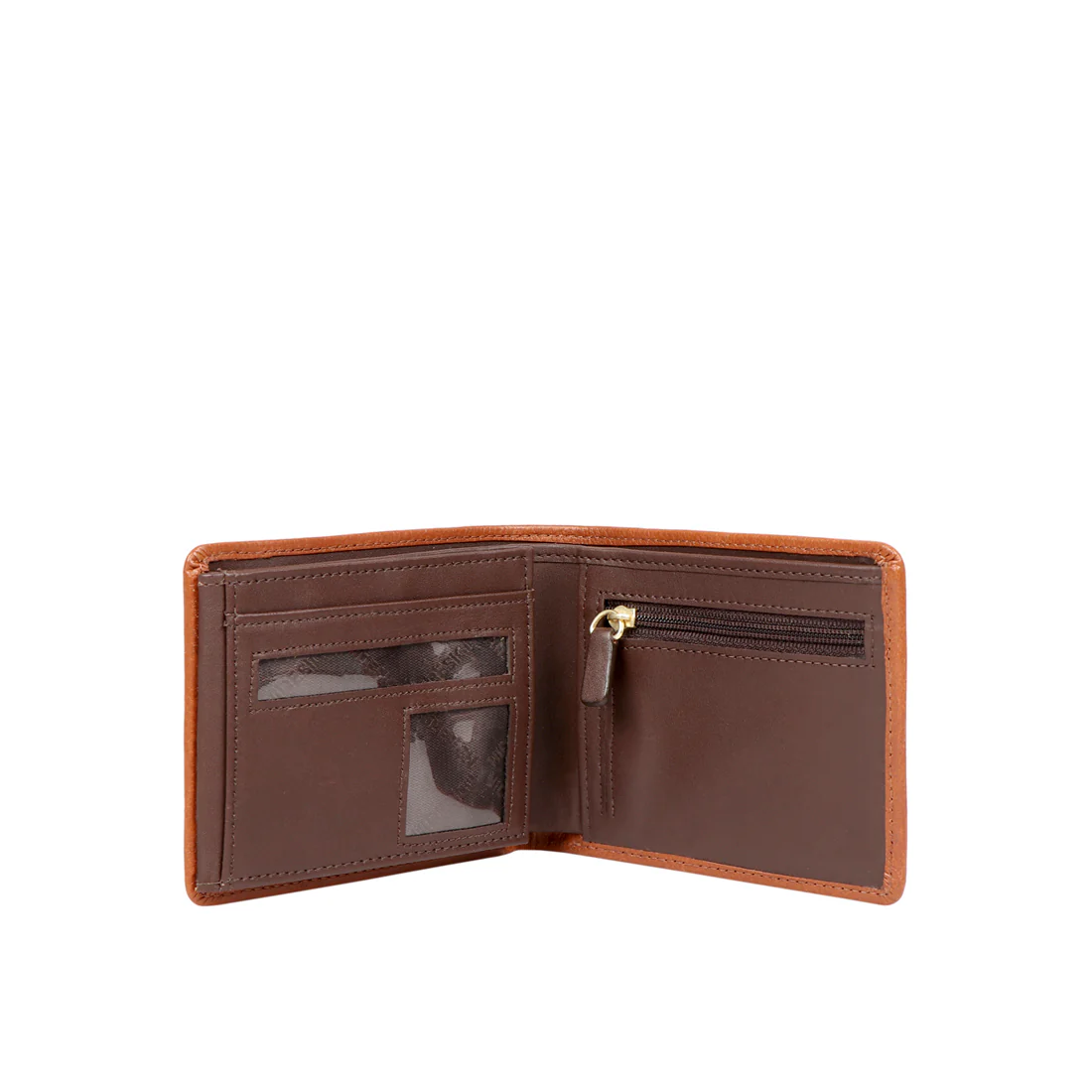 367-L103  Tan Leather Bi-Fold Wallet - Image 2