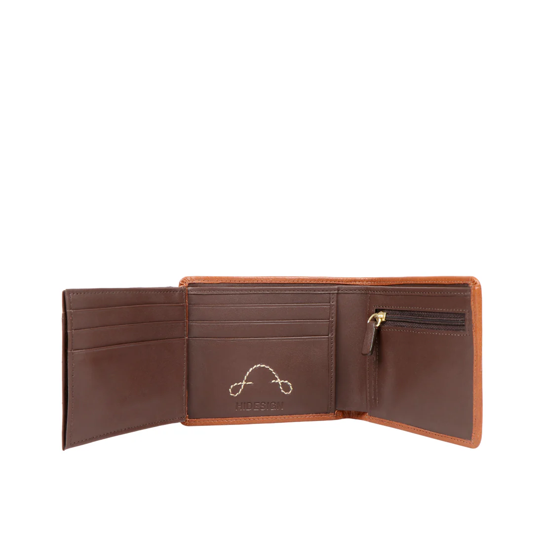 367-L103  Tan Leather Bi-Fold Wallet - Image 7