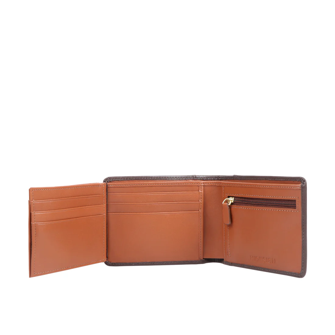 370-L103 Brown Leather Bi-Fold Wallet - Image 6