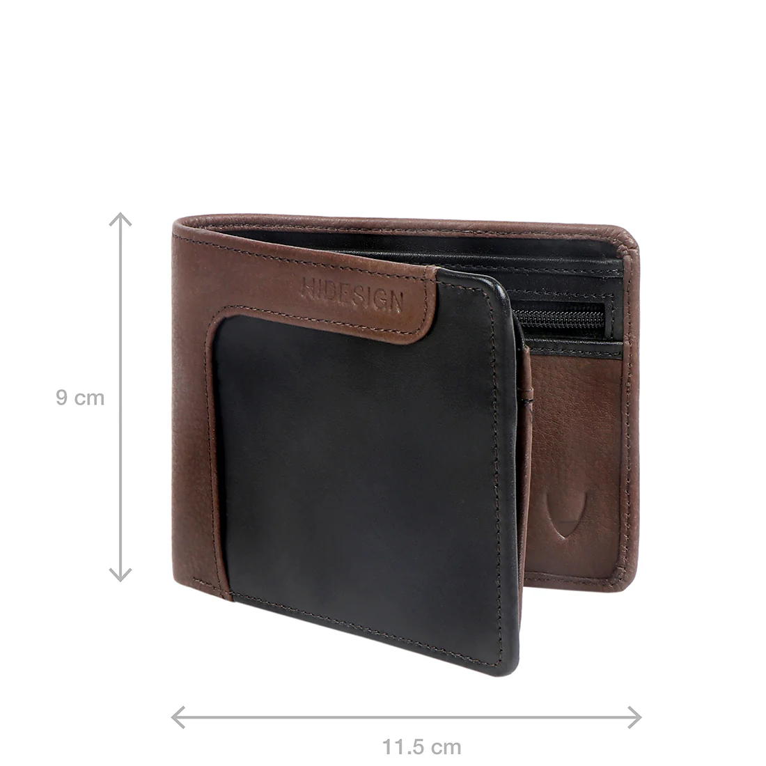 372-L107  Black Leather Bi-Fold Wallet - Image 4