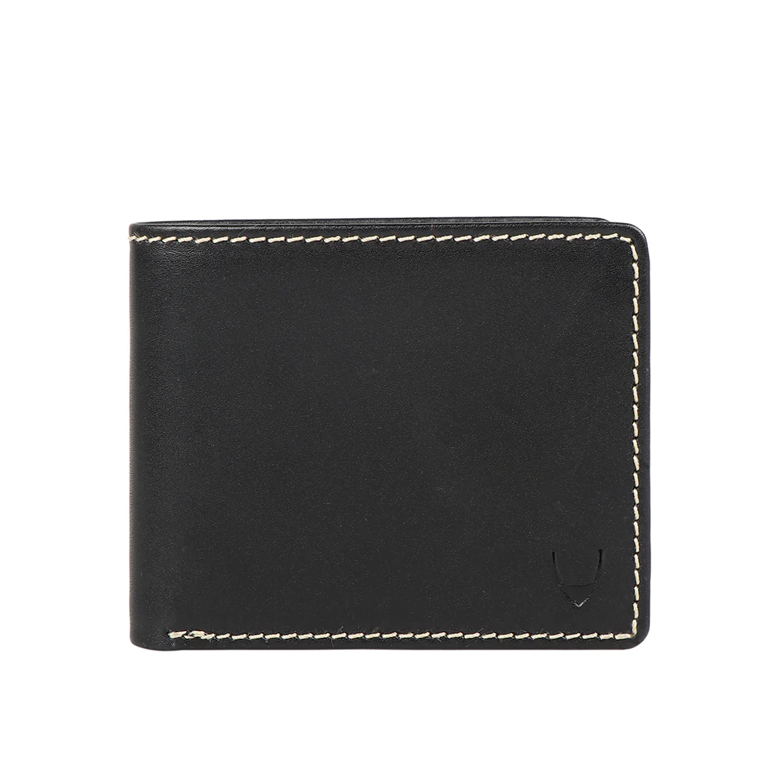 375-017 Sb Black Leather Bi-Fold Wallet