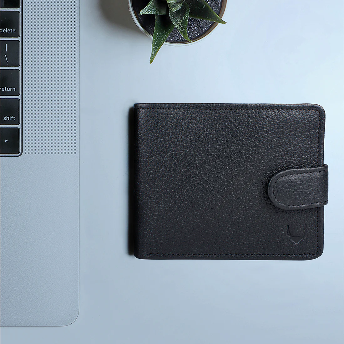 38 Black Leather Bi-Fold Wallet