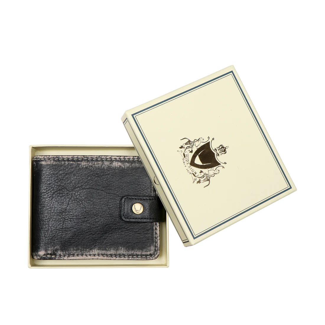 381-L105 Black Leather Bi-Fold Wallet - Image 9