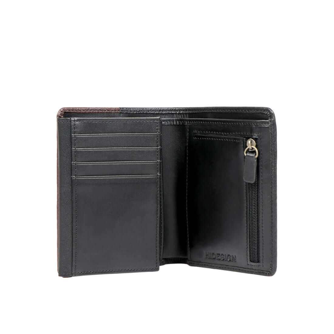 382-L108  Black Leather Bi-Fold Wallet - Image 4