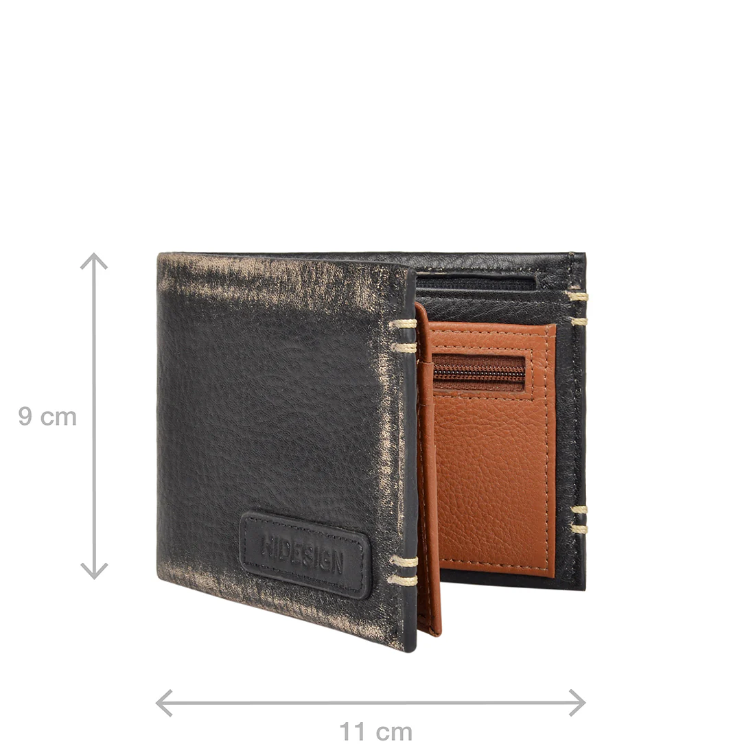 383-L107 Black Leather Bi-Fold Wallet - Image 4