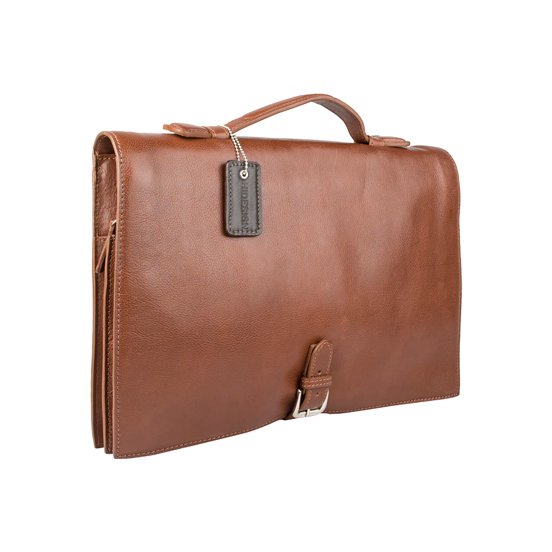 Ace Tan Leather Briefcase - Image 2