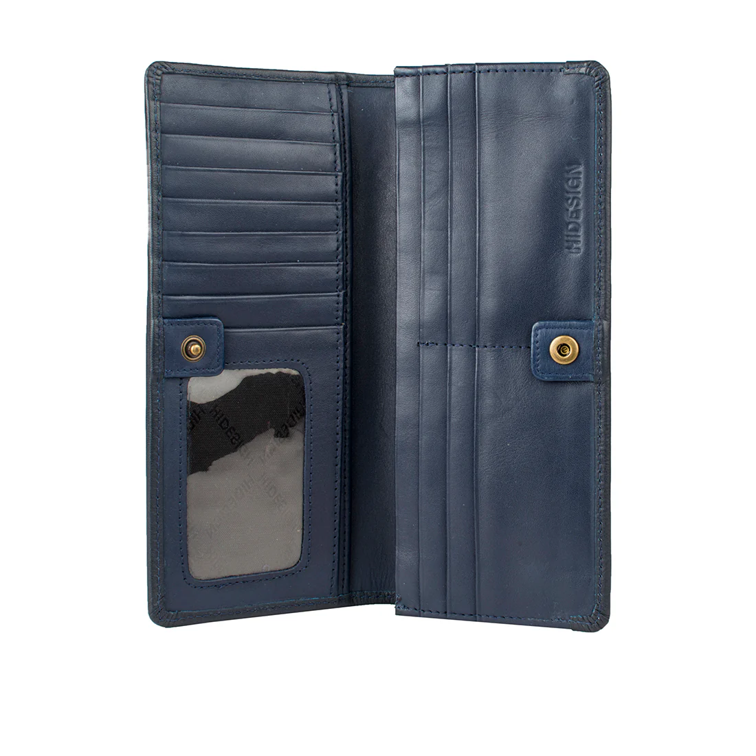Adhara W1 Blue Leather Bi-Fold Wallet - Image 4