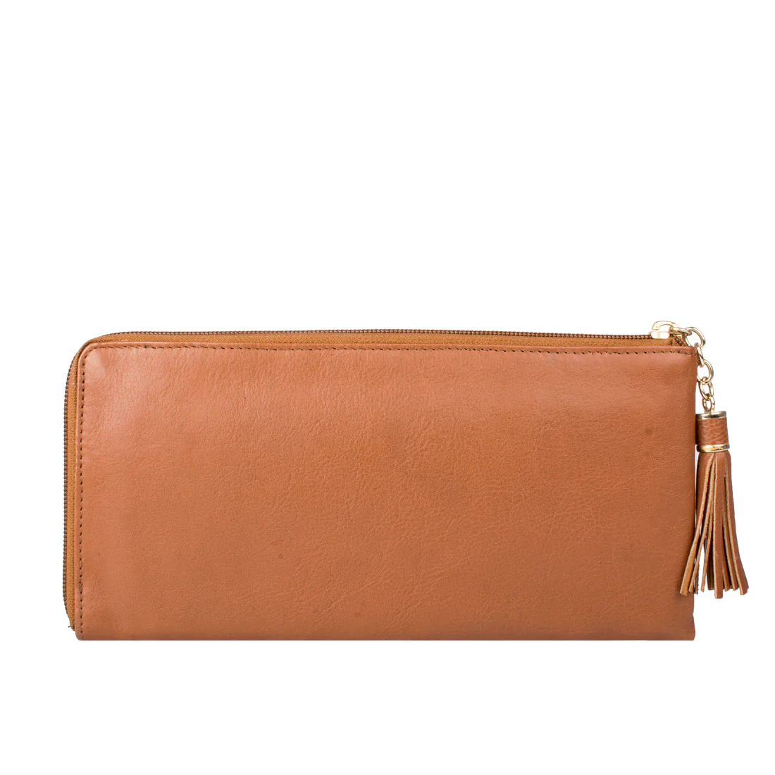 Adhara W4 Tan Leather Zip Around Wallet - Image 5