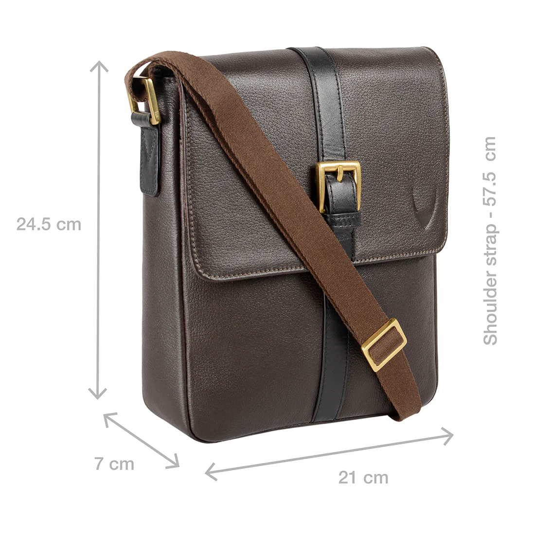 Aiden 03 Brown Leather Crossbody - Image 2