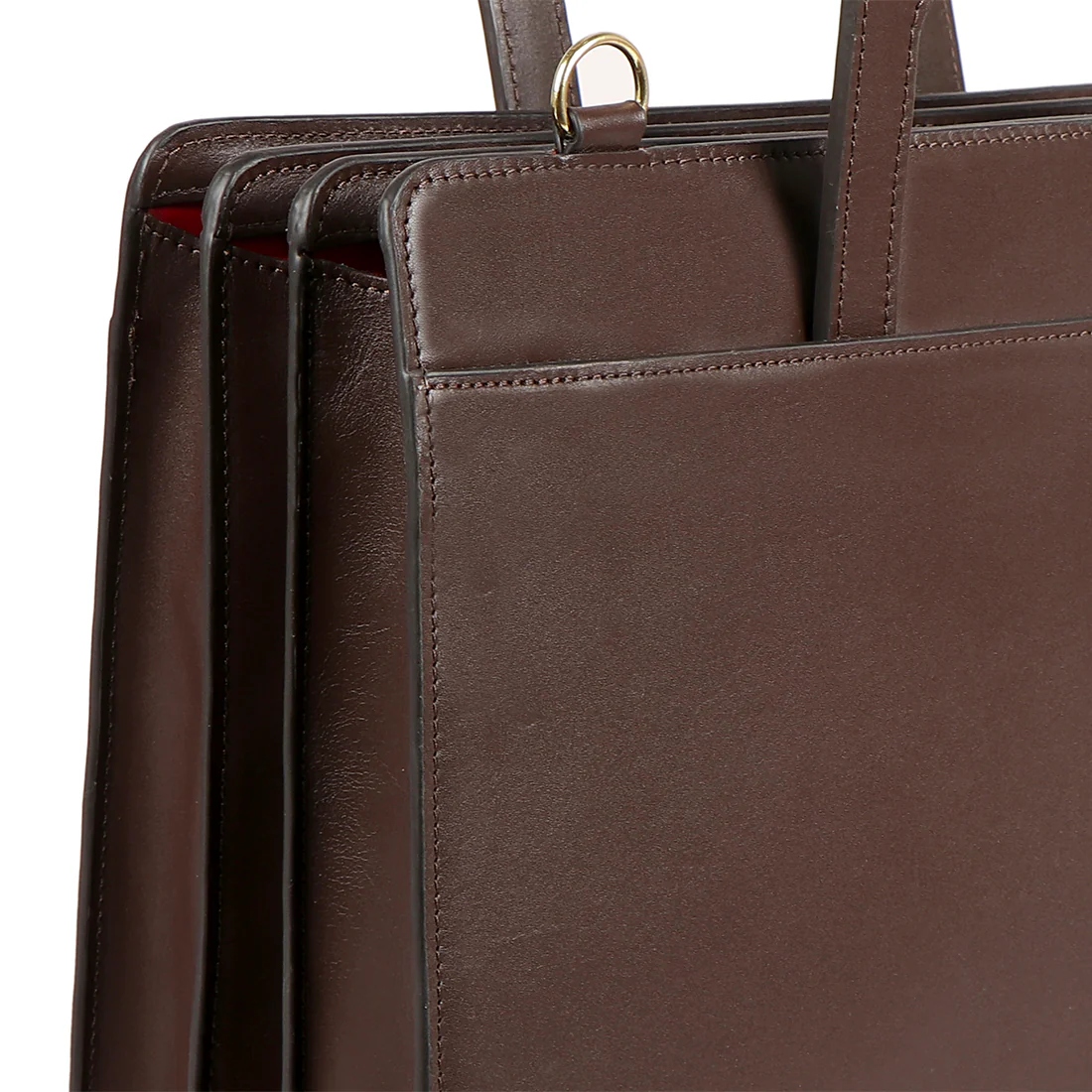 Aishi 02 Brown Leather Briefcase - Image 5