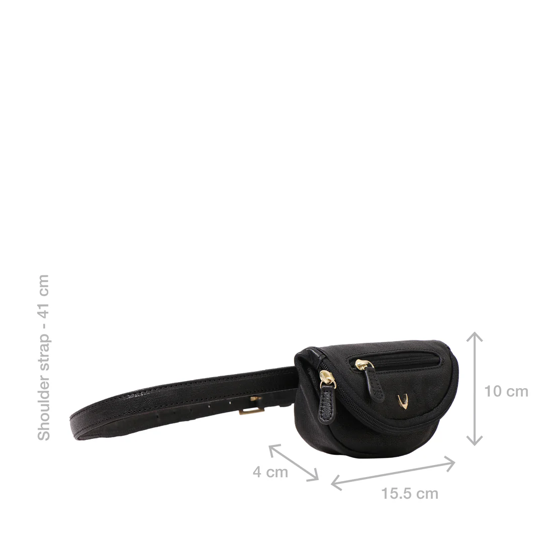 Akasaka 05 Black Leather Belt Bag - Image 3