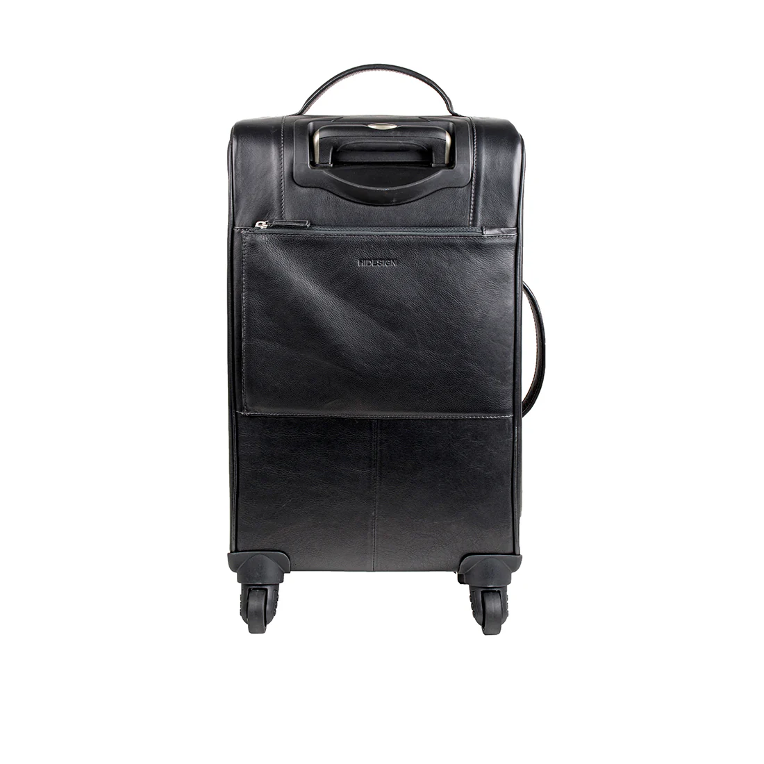 Alamo Black Leather Trolley Bag - Image 3