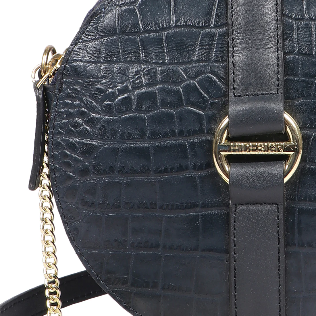 Alauis 02 Blue Leather Sling Bag - Image 4