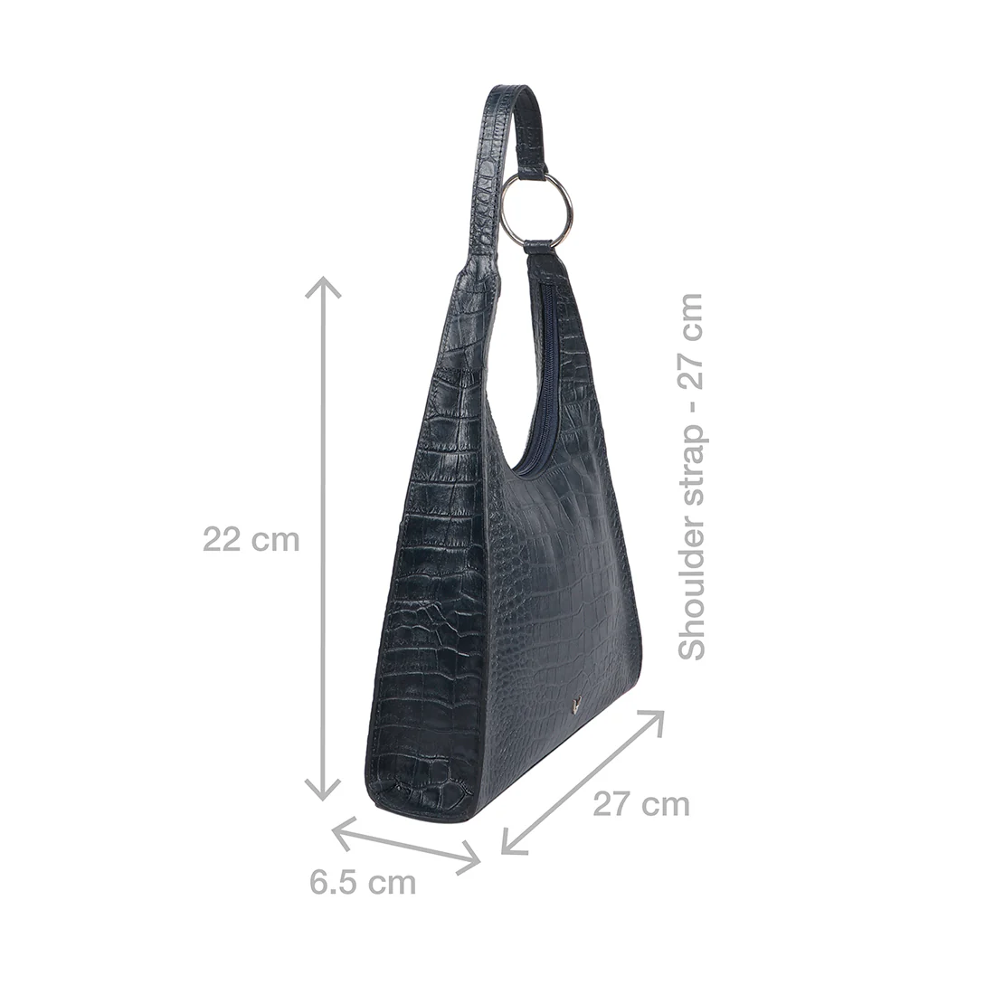 Alicia 01 Blue Leather Shoulder Bag - Image 3