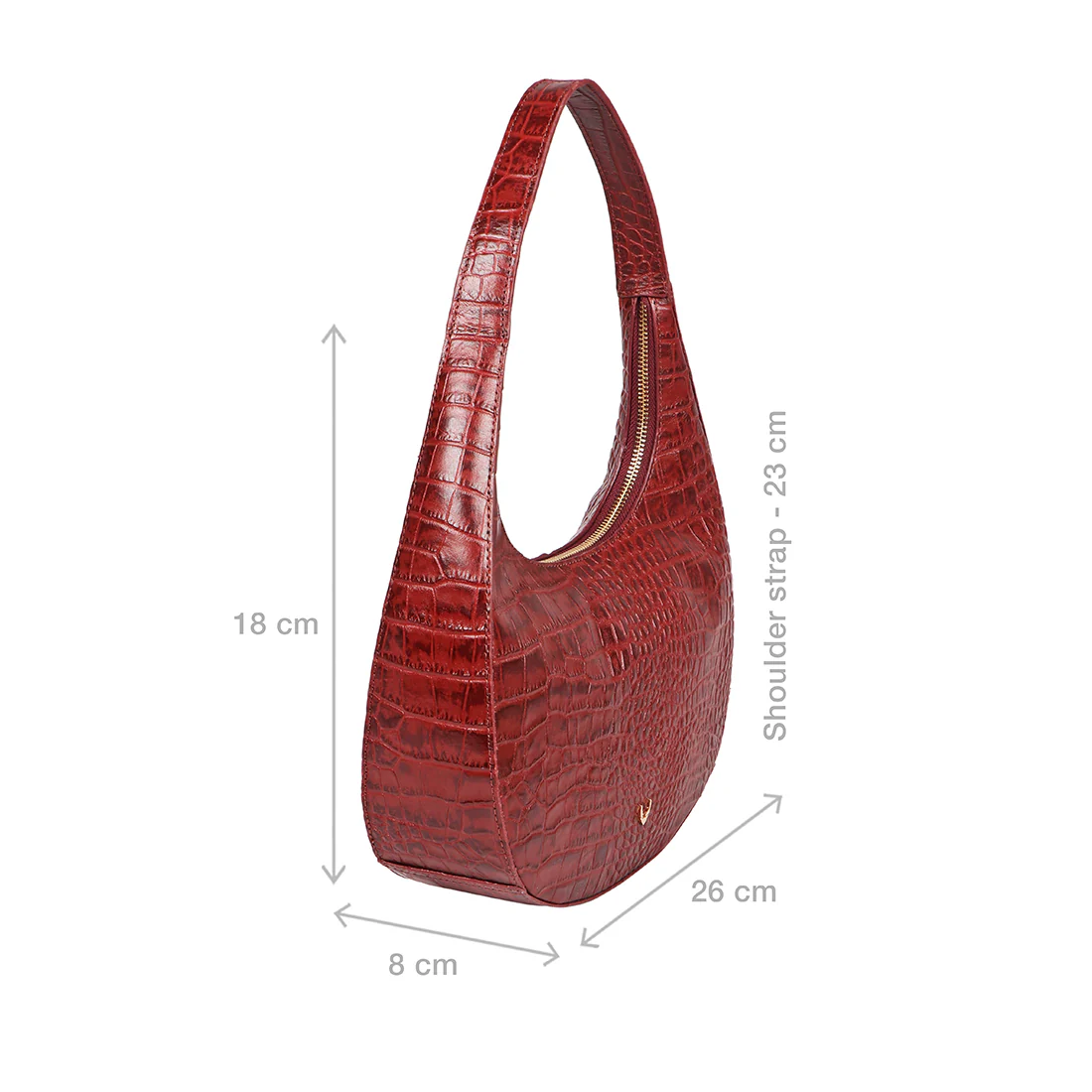Alicia 02 Red Leather Shoulder Bag - Image 3