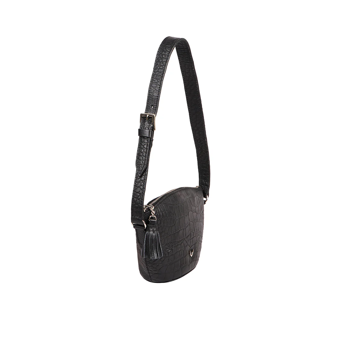 Alicia 03 Black Leather Shoulder Bag - Image 3