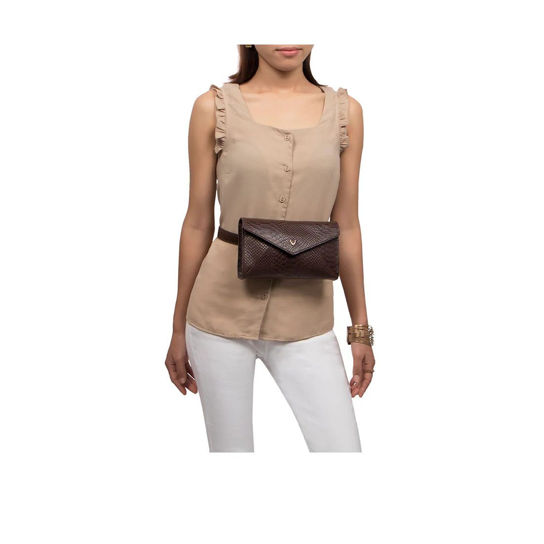 Alicia 04 Brown Leather Belt Bag