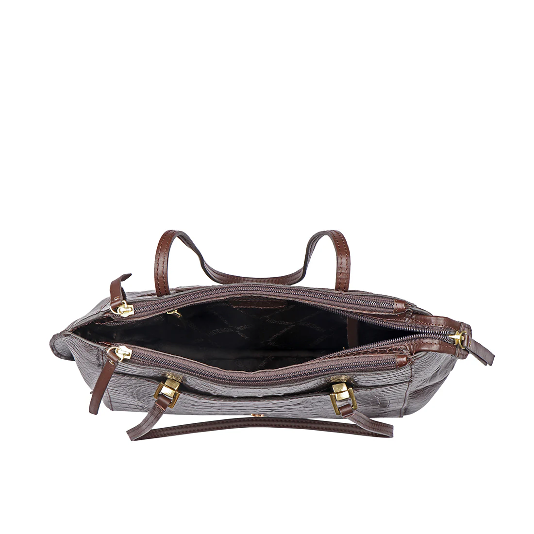 Alive 02 Brown Leather Tote Bag - Image 6