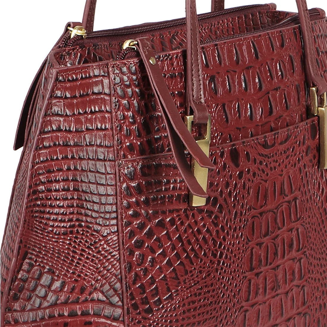 Alive 02 Marsala Leather Tote Bag - Image 5