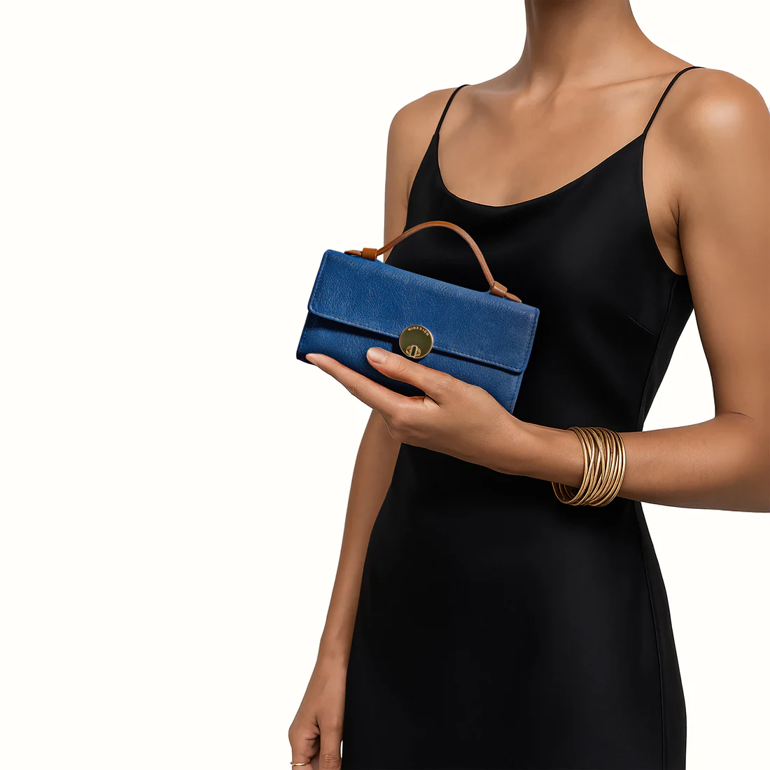 Alps W1 Blue Leather Trifold Wallet - Image 2