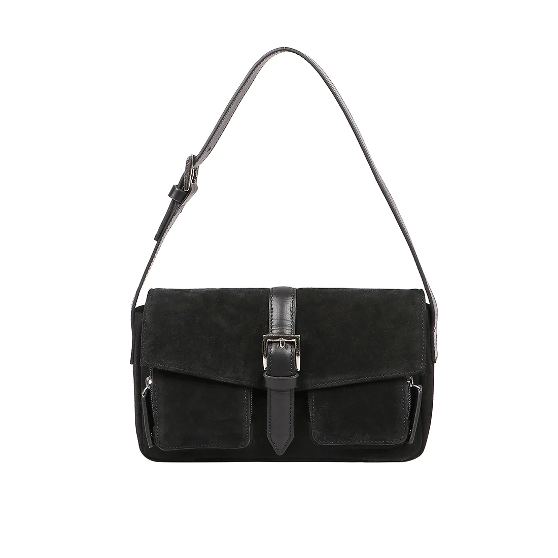 Amy 02 Black Leather Baguette - Image 2