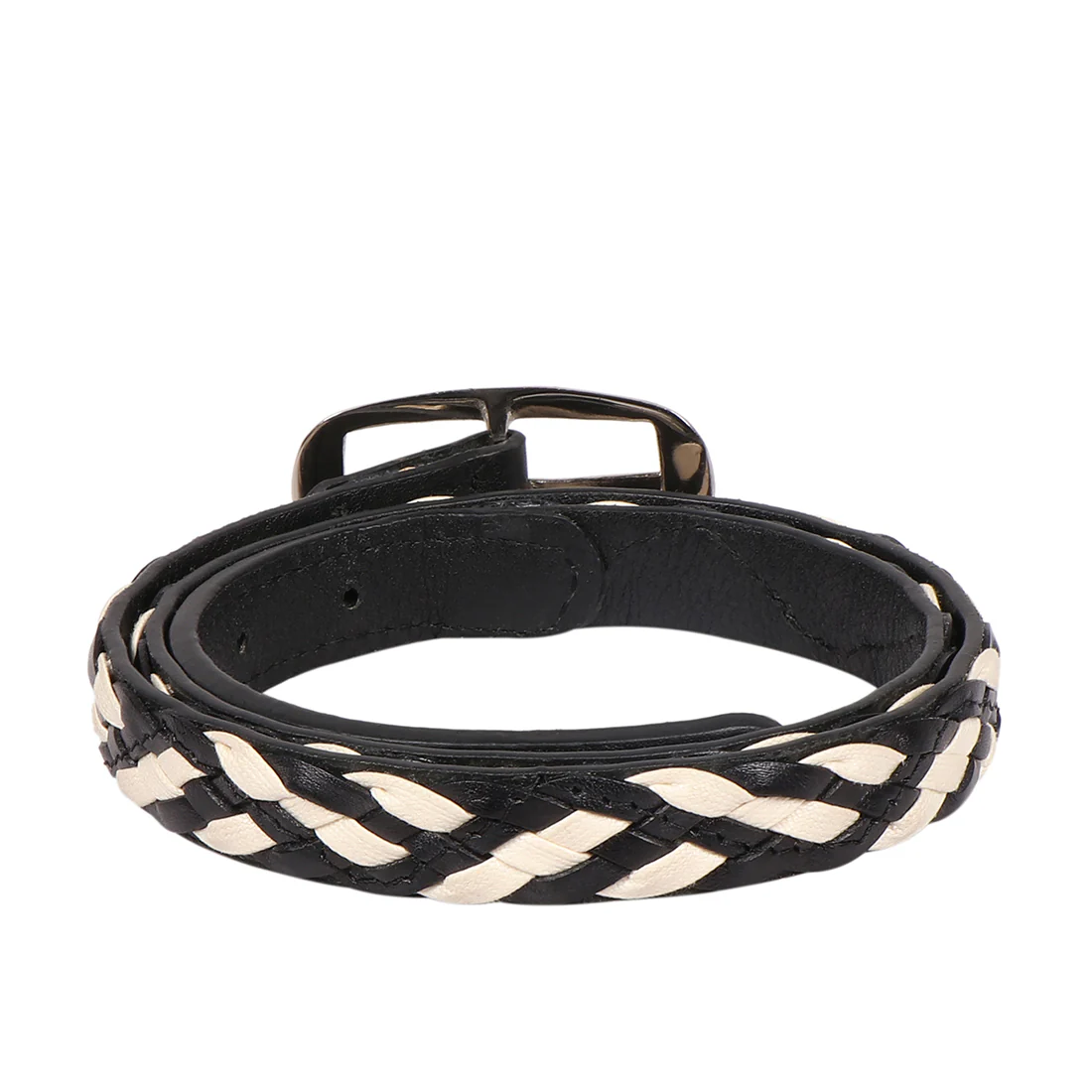 Andalusia Women's Black Reversible Leather Belt - Image 2