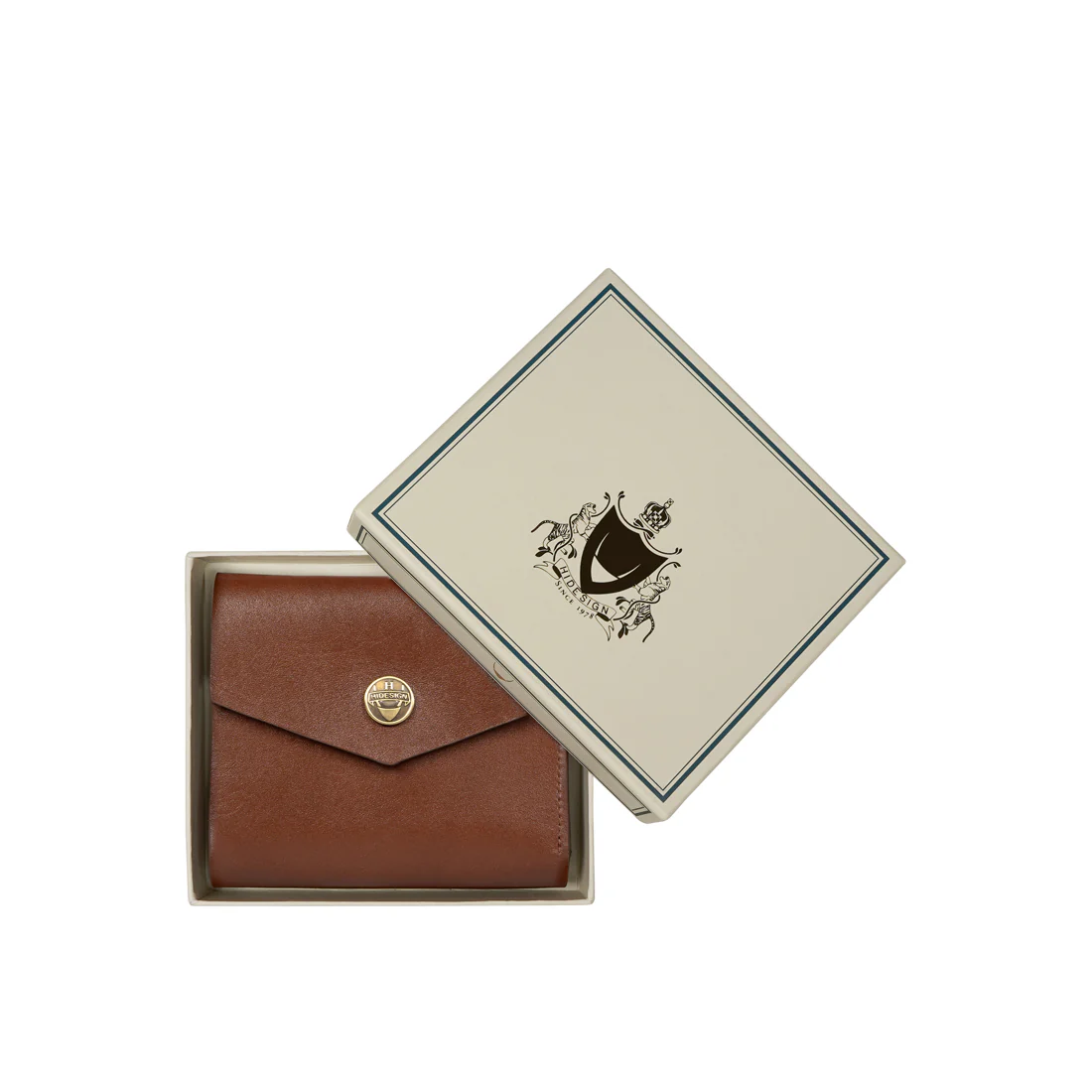 Andover W3 Brown Leather Trifold Wallet - Image 9