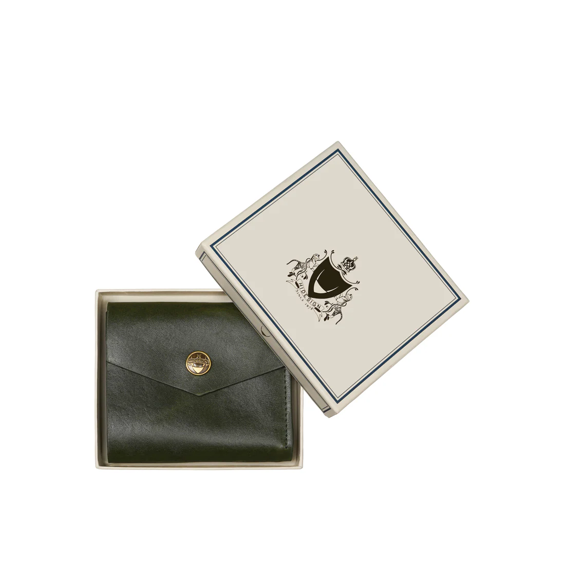 Andover W3 Green Leather Trifold Wallet - Image 9