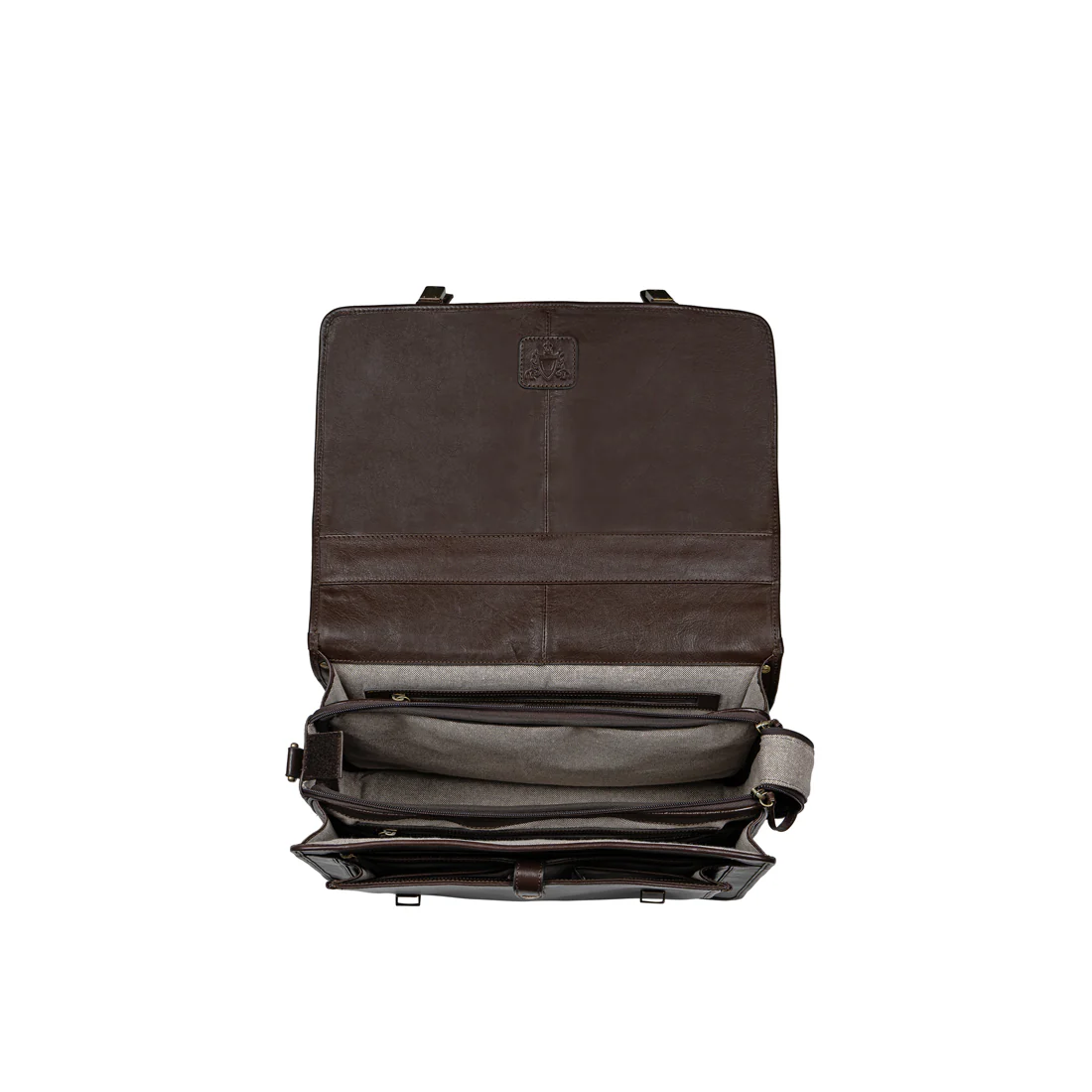 Andre 4215 Brown Leather Briefcase - Image 11