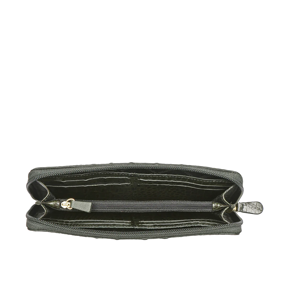 Angara W2 Sb Green Leather Zip Around Wallet - Image 6