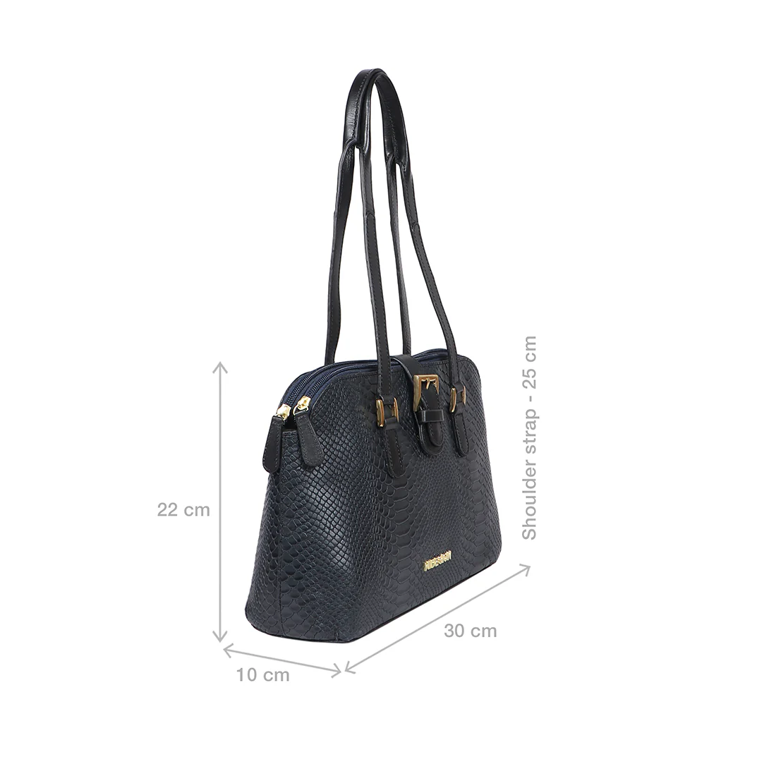 Angelina Sb 01 Blue Leather Tote Bag - Image 3