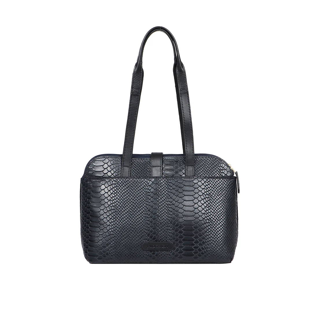 Angelina Sb 01 Blue Leather Tote Bag - Image 4